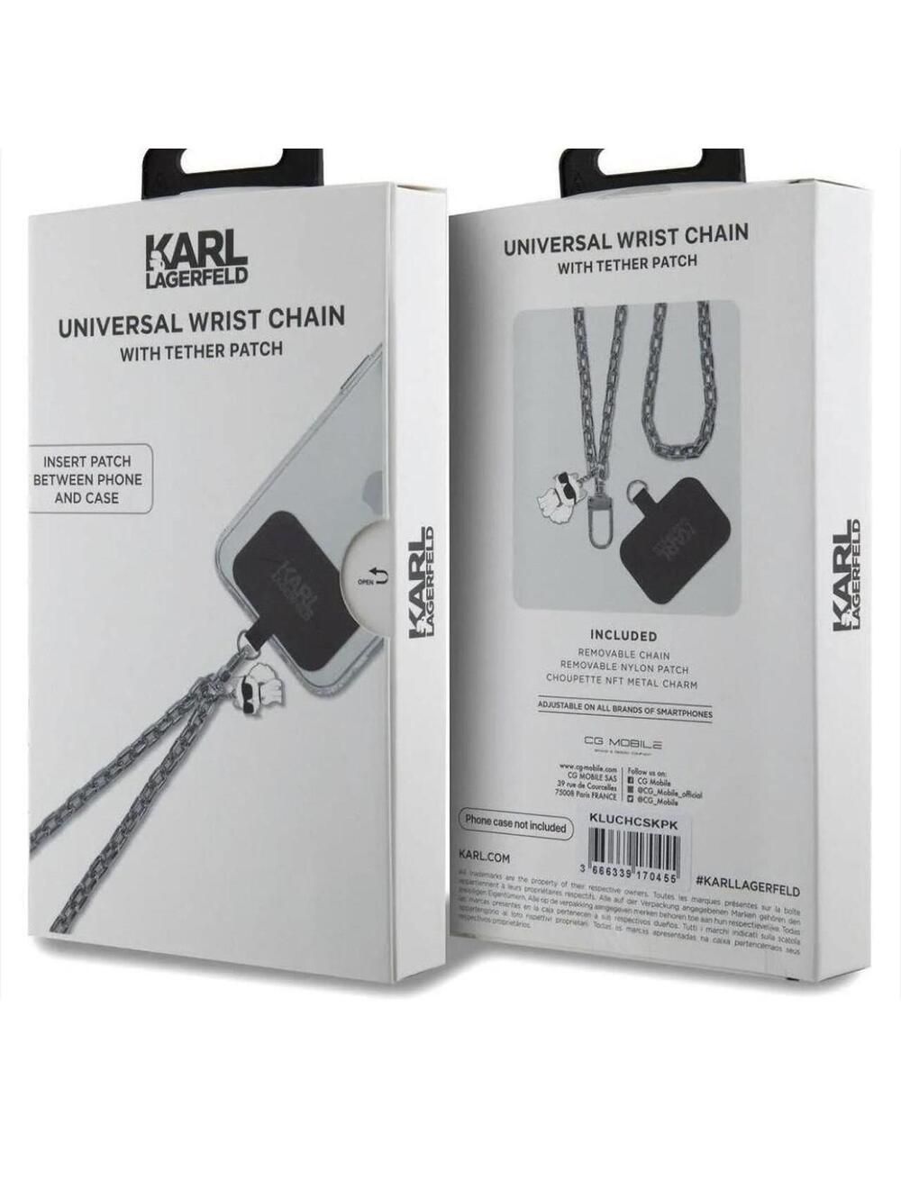 Karl Lagerfeld Universal Wrist Chain with Tether Patch